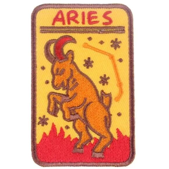 Retro Astrology Zodiac Sign Horoscope Birthday Gift  Patch Embroidered Spiritual - Picture 2 of 13